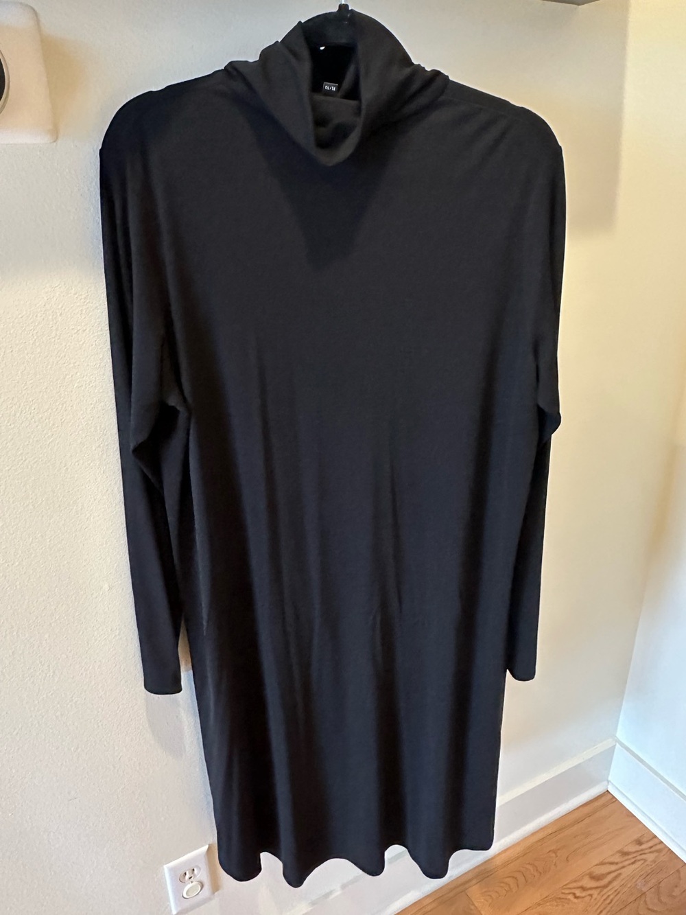 Eileen Fisher Stretch Turtleneck Dress Black XL